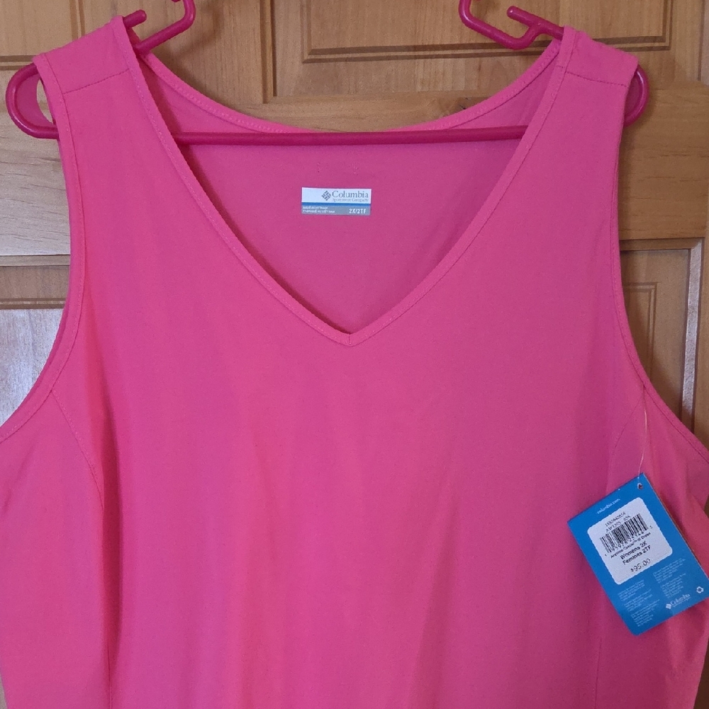 Columbia Women's Bright Pink V-Neck Tank Top